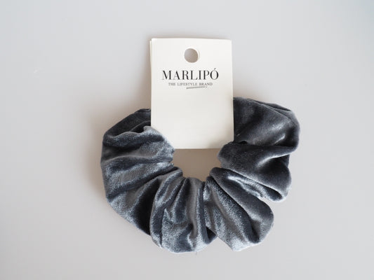 Samt Scrunchie - Smoky Petrol