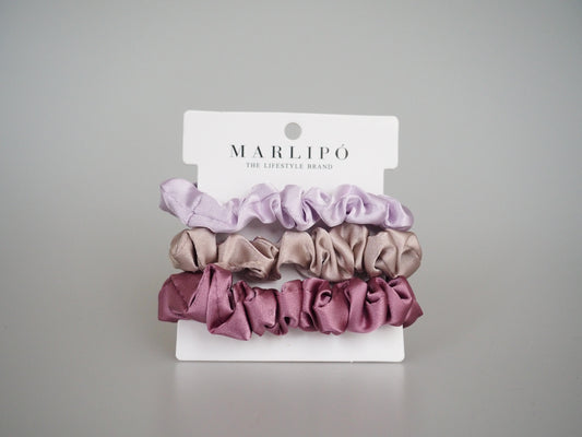 Silk Scrunchies - 3er Set aus Seide Lilac