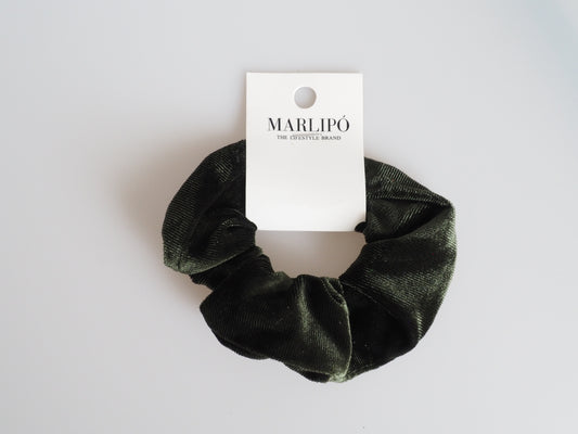 Samt Scrunchie - Dark Green